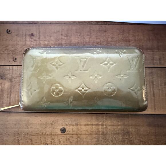 Louis Vuitton Zippy Wallet Women's Green Monogram Vernis Leather Long Clutch Zip - Picture 13 of 16